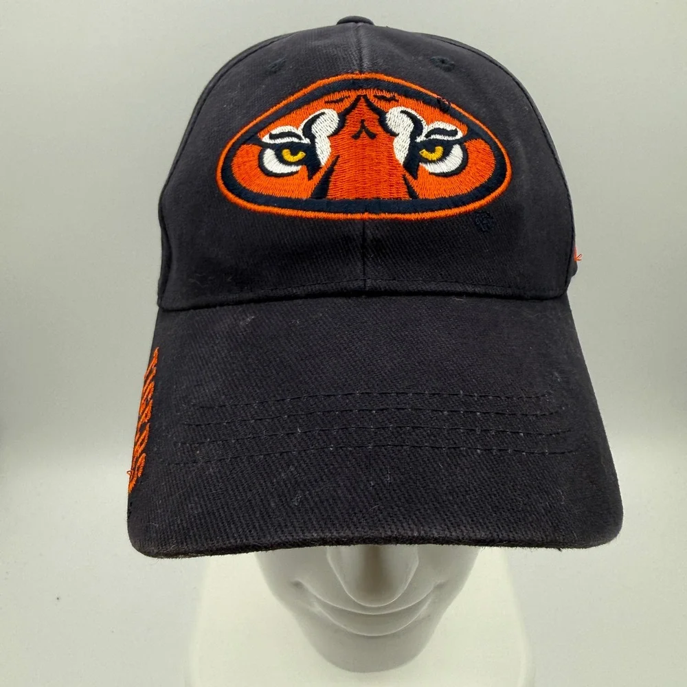 Vintage Y2K Russell Athletic Auburn Tigers Hat OS Navy Blue Embroidered Cap